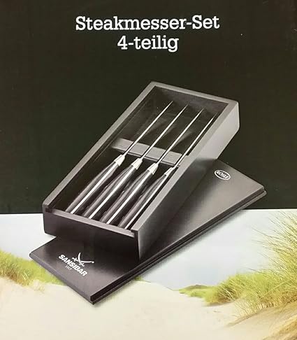 Rösle Steakmesser Sansibar 4-TLG, Kunststoff, schwarz 23.4 x 1.4 x 2.3 cm, 4-Einheiten