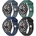 Wanme Band for Samsung Galaxy Watch 3 Bands 45mm Women Men, 22mm Adjustable Soft Silicone Sport Strap Replacement Band for Galaxy Watch 3 Bands 45mm (4Pack A)