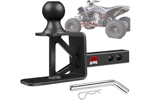 OCTORA ATV/UTV Trailer Hitch, Fits 1¼-inch Receiver,3-in-1 Towing Ball Mount with 2-Inch Ball,5/8-inch Pin 1 1/4" Multi-Purpose Hitch