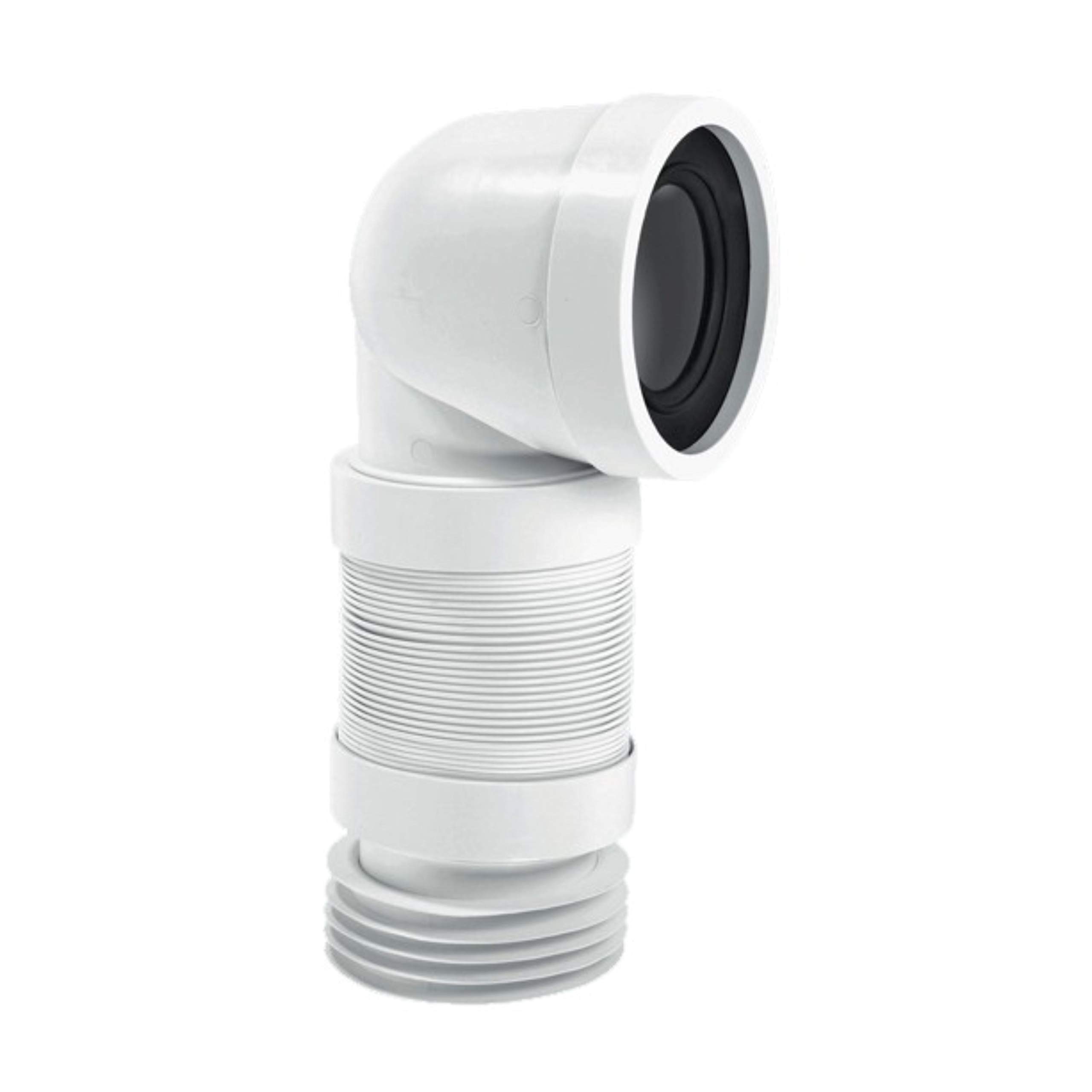 McAlpine WC-CON8F 90 Degree Flexible WC Connector - White