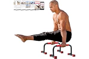Rubberbanditz Parallette, Parallel Bars & Dip Station | At Home Gym Workout Equipment, L-Sit Bars & Calisthenics Equipment fo