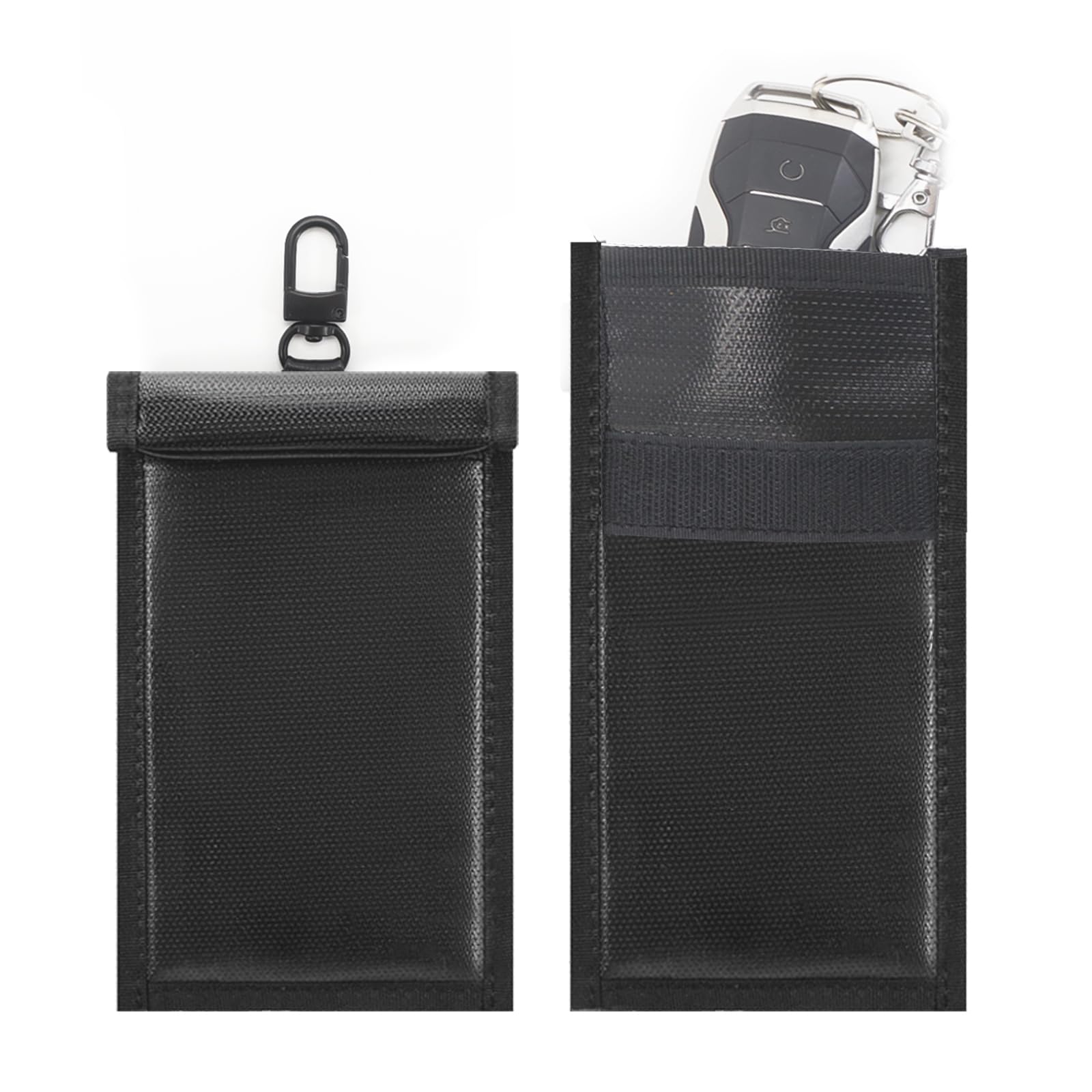 Photo 1 of 2 pcs***FFaraday Key Fob Protector (2 Pack), Faraday Bag for Key Fob, Signal Blocking Car Key Faraday Case, RFID Key Fob Protector Faraday Bag, Keyless Entry Fob Faraday Cage, Anti Theft Car Card Protection