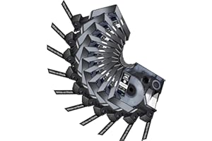 POPOBUY 10 Pack Compatible for DYMO D1 Label Maker Refills A45021 S0720530 White on Black Label Tape 45021, 1/2 Inch x 23 Ft,