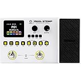 SORAN Dual Stomp Multi Effects Guitar Pedals, Rechargeable Multi Effects Processor with Expression Wah Volume 99 Presets 126 Effects 40s Loop 100 Drums 20 IR/NAM Slots USB Audio Record