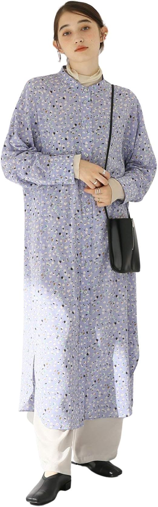 Amazon Co Jp ジャーナルスタンダード ランダムドットプリントワンピース フリー パープル B 服 ファッション小物