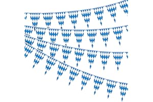 ZYP 236 Feet Oktoberfest Bavarian Check Flag,Large Oktoberfests Bavarian Pennant Banner for German Oktoberfests Themed Party Favors Decoration