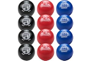 12 Soft Foam Hockey Balls, High-Visibility Low-Bounce Stress Balls Knee Hockey Pucks for Kids Indoor Hockey Practice Adult Fl