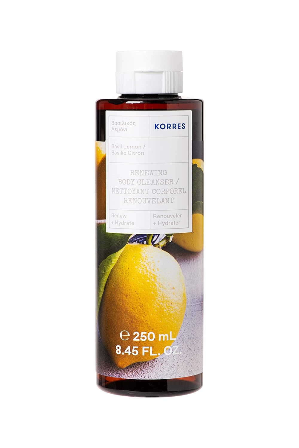 KORRES BASIL LEMON RENEWING BODY CLEANSER 250ML: Premium Beauty