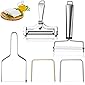 5 Pieces Cheese Slicer Stainless Steel Cheese Cutter Stainless Steel Adjustable Thickness Cheese Slicer Cheese Cutter…