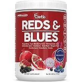 PEScience Exotic Reds & Blues, Red Superfoods Powder with Myo-Inositol, Beet Root Powder, Pomegranate and Acai Extract, Freeze-Dried Antioxidant Fruit Blend, 30 Servings