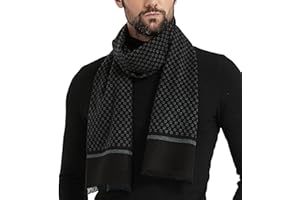 CUDDLE DREAMS Men's Silk Scarves for Winter, 100% Mulberry Silk Brushed, Luxuriously Soft & Warm, Decent Box Packed
