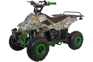 SMARTDEALSNOW HHH Upgraded 110cc ATV Four Wheelers Fully Automatic 4 Stroke Engine 16" Tires Gas ATVs Quads for Kids and Youth (Tree Camo)