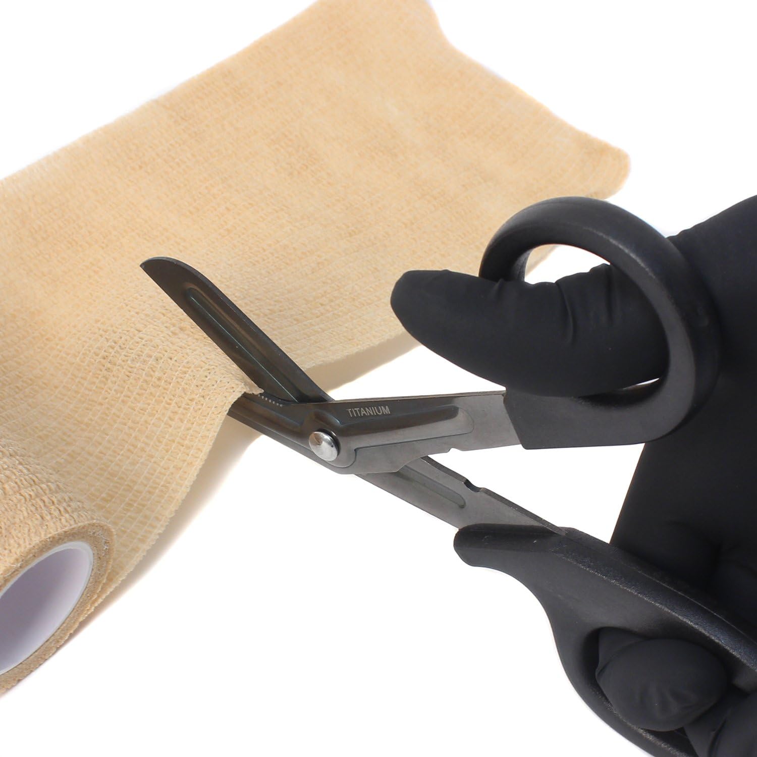 Ever Ready Titanium Bonded Bandage Shears 7 1/4" Bent, Tactical Stealth Black: Health & Personal Care