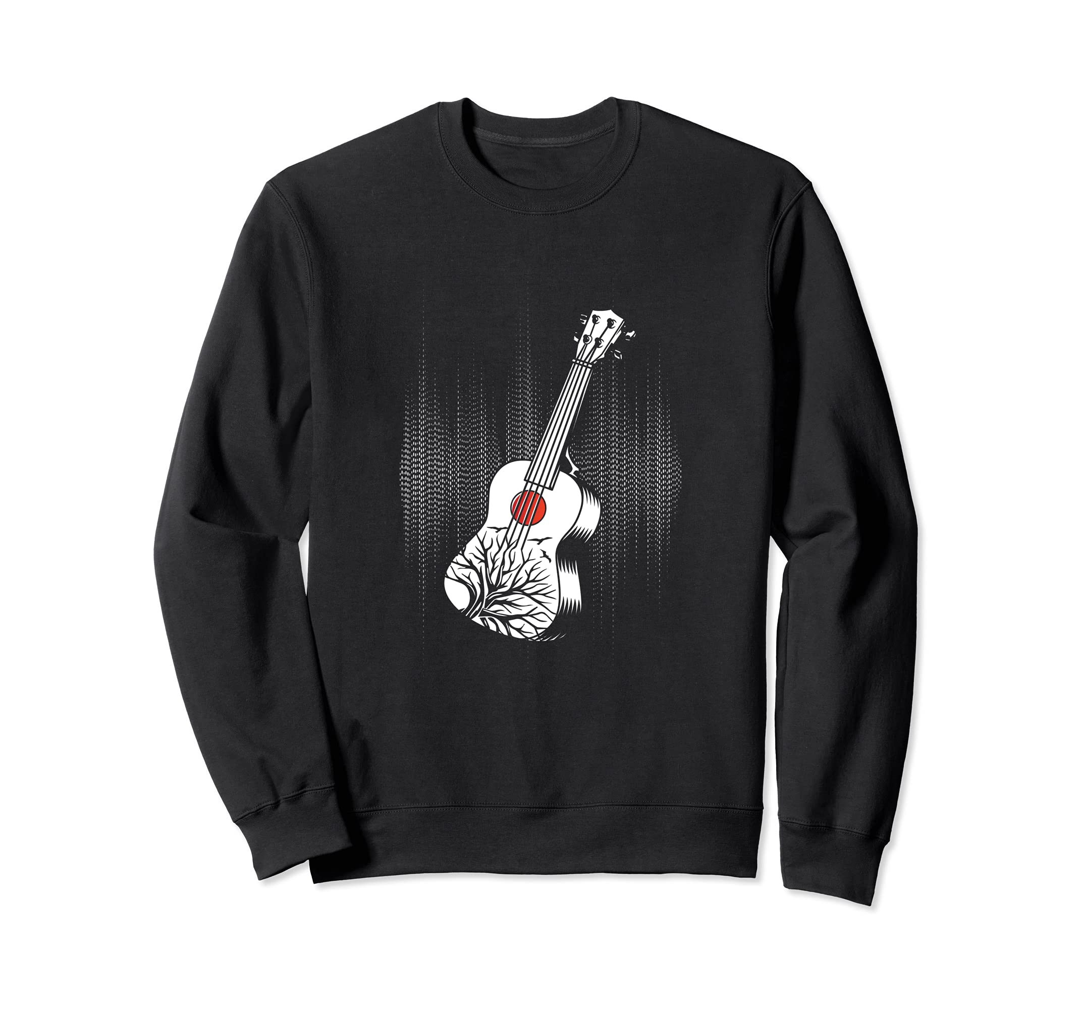 Ukulele Sound Wave Hawaiian Acoustic Musician Uke Guitar Sweatshirt