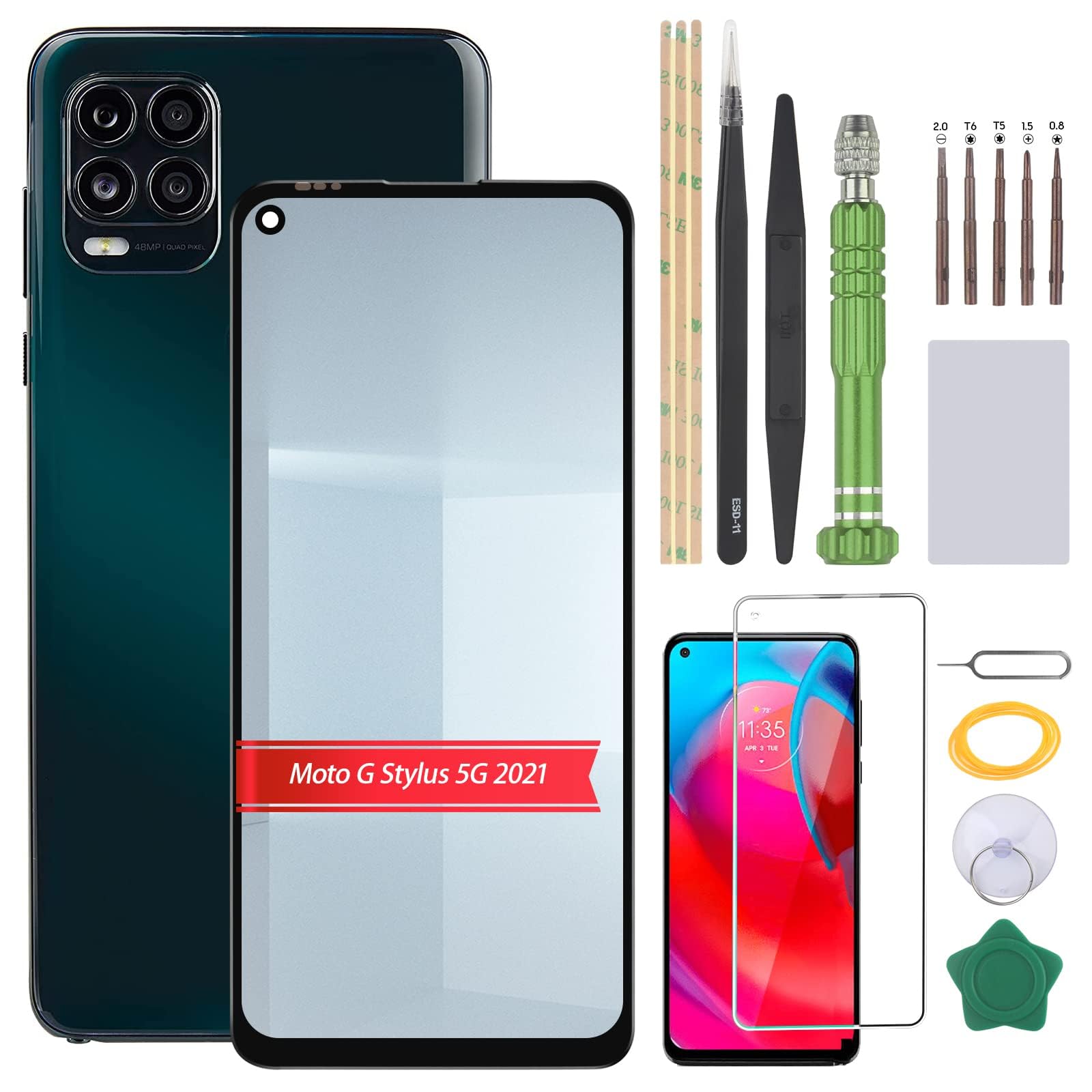 Photo 1 of YHXMARSCAN LCD Display for Motorola Moto G Stylus 5G XT2131 Screen Replacement Kit Touch Screen Digitizer Assembly with Repair Tools