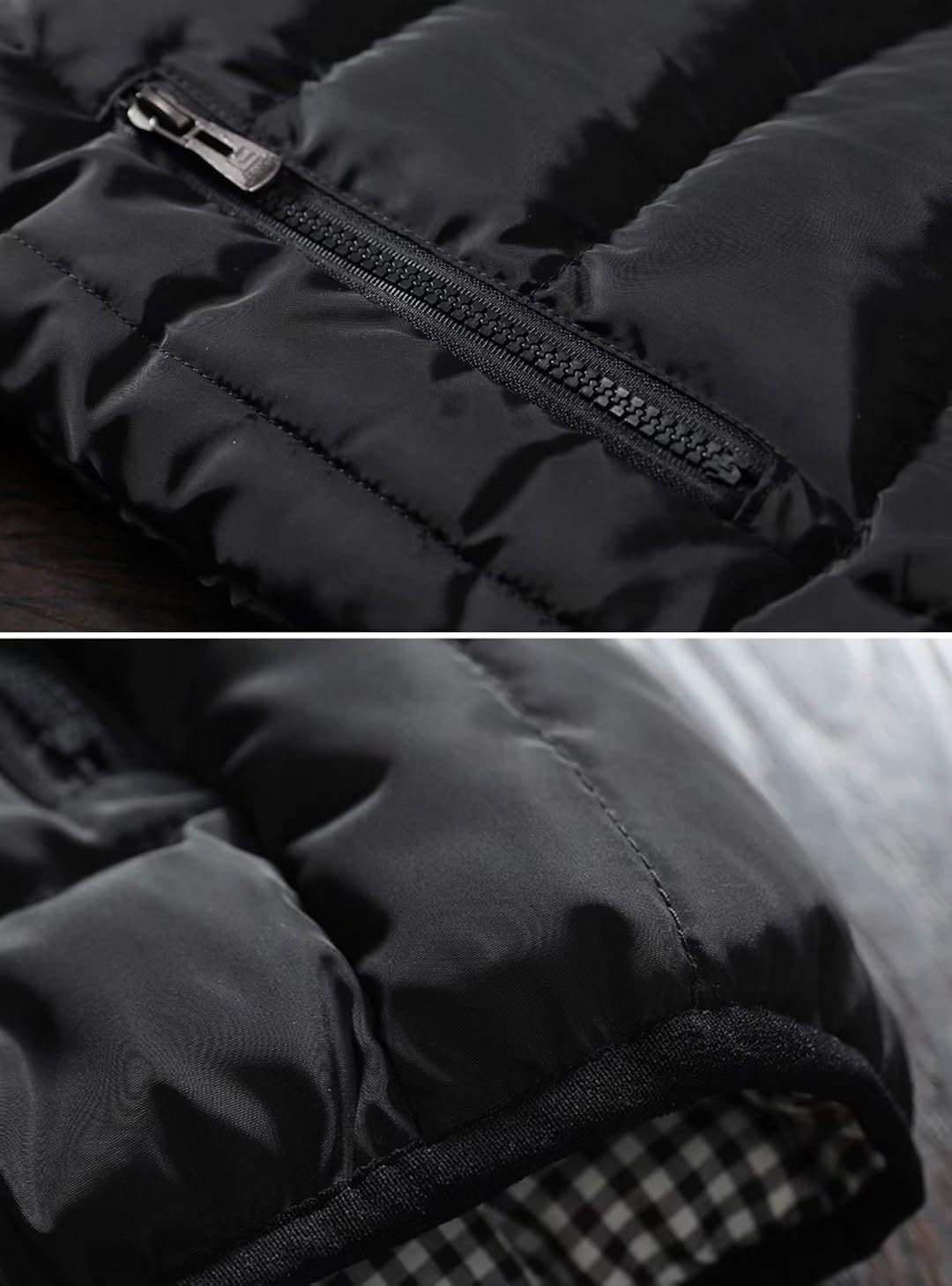 Vcansion Men's Outdoor Casual Stand Collar Padded Vest Coats at  Men’s Clothing store