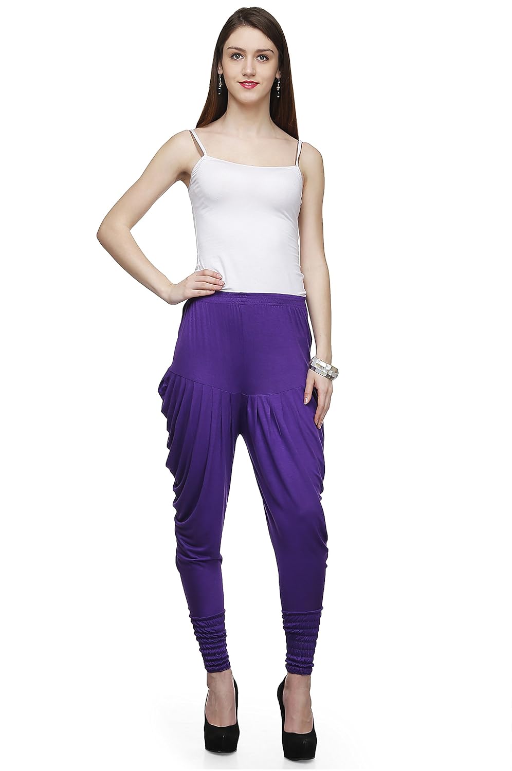 legis viscose purple dhoti for women