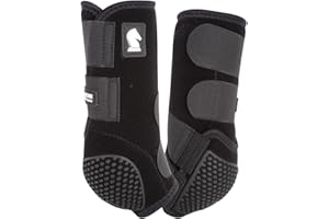Classic Equine Flexion by Legacy2 Support Boots, Front (Black, Medium)