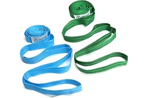 ADALT LION Stretching Strap Yoga Strap for Physical Therapy, Stretch Straps for Home Workout, Pilates and Gymnastics, 10 Loops Non-Elastic Stretch Bands with Exercise Book for Women & Men