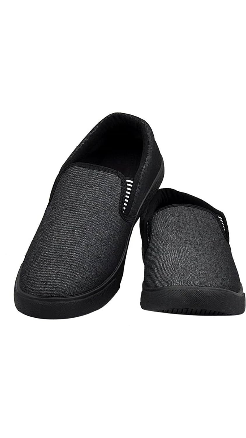 hotstyle denim black canvas casual sneakers