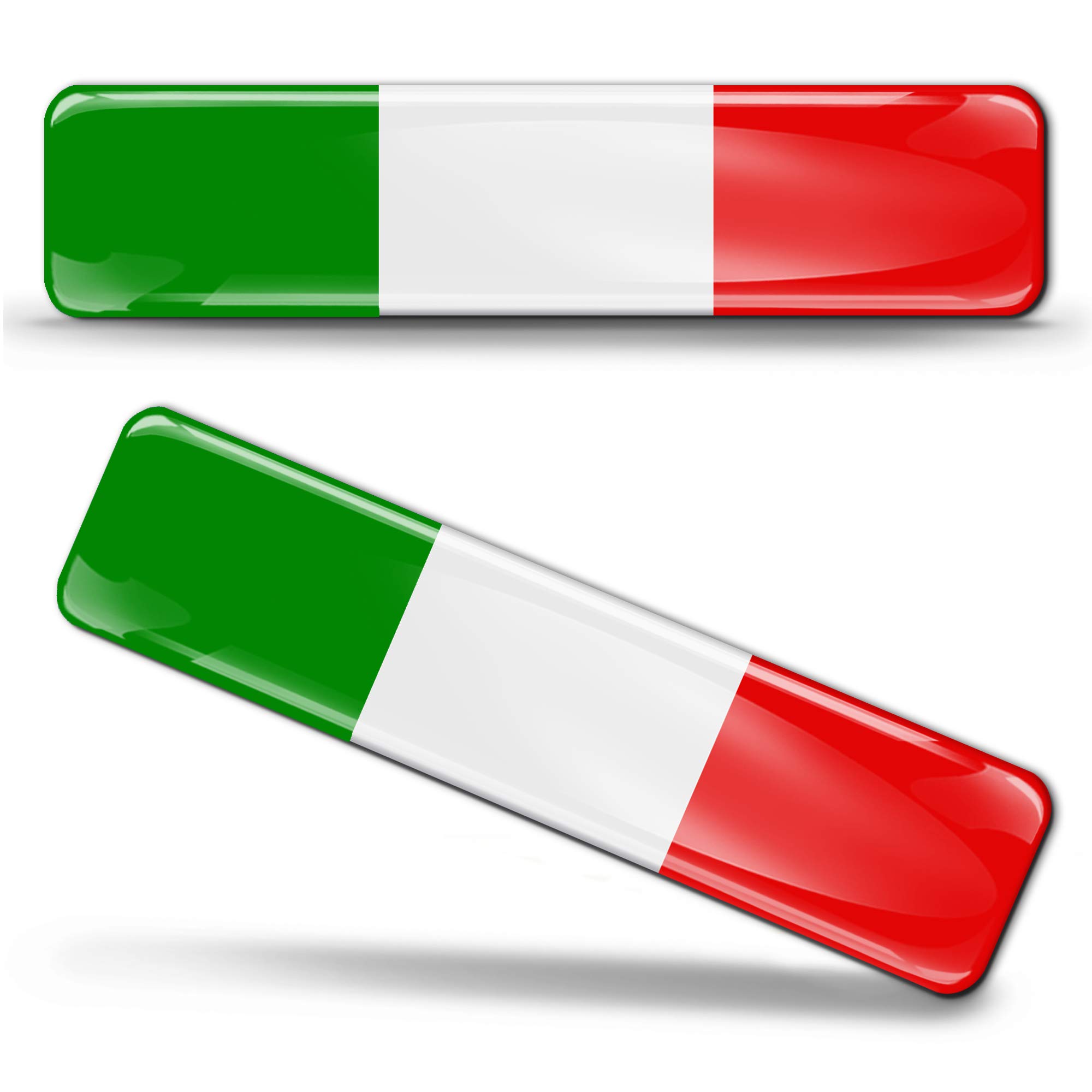 Biomar Labs 2 x 3D Domed Silicone Stickers Decals Italy National Italian Flag Banner Emblem Car Motorcycle Helmet F 13/2-ka
