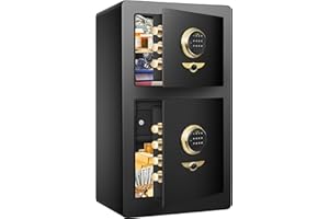 GHJGAGE [2024 HOT] 4.2 Cu ft Large Home Safe Fireproof Waterproof with DOUBLE SAFES, Heavy Duty Fire proof Safe Boxes for HOME USE with Combination Lock, Digital Security Safe for Home Business Office
