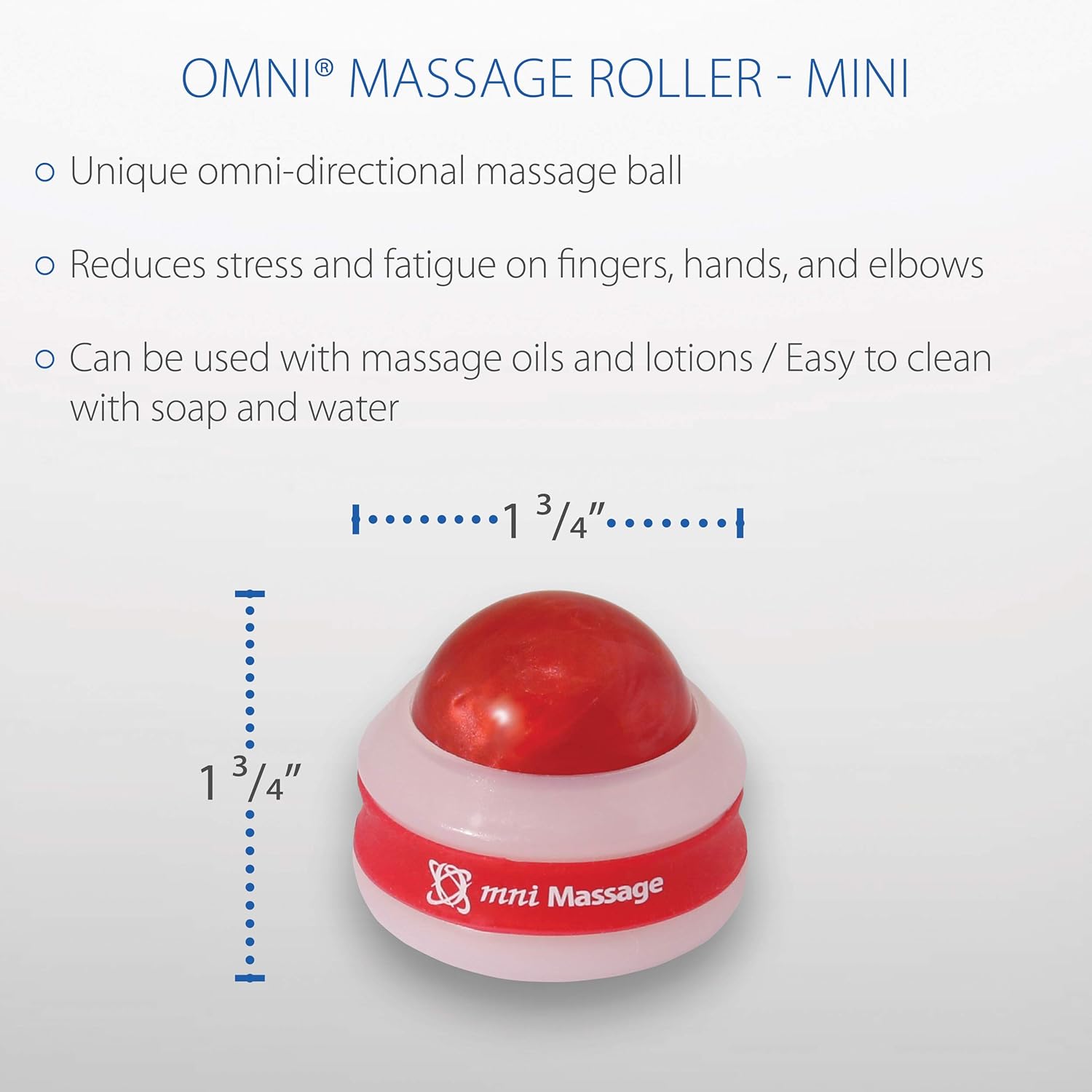 Core Products Mini Omni Massage Ball Manual Roller Massager for Self Massage Therapy Tool, White Cap - Blue: Health & Personal Care