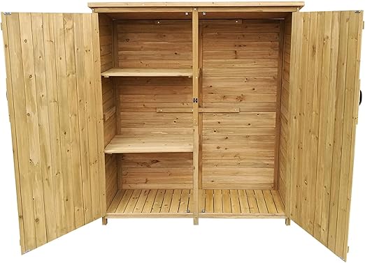 Wiltec Armoire De Jardin 2 Portes 1400x500x1620 Mm Bois Depicea Toit Goudron Armoire Outils Remise Jardin Dv Videk Hr