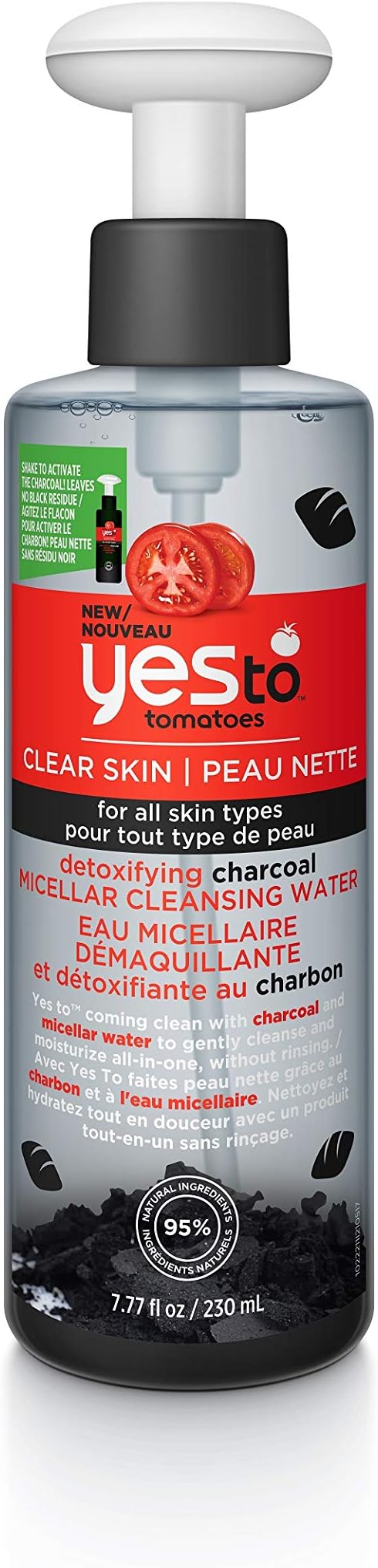 Yes To Tomatoes Detoxifying Charcoal Micellar Cleansing Water 230ml