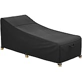 iBirdie Outdoor Chaise Lounge Cover 84L x 32W x 32H inch Waterproof Patio Furniture Covers Lawn Pool Chair Cover 1 Pack Black