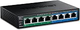 TRENDnet 8-Port Gigabit PoE+ Unmanaged Switch TPE-TG44G 4 PoE+ Ports 61W Budget view 1