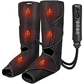SHINE WELL Leg Compression Massager with Heat, Legs Massager for Circulation and Pain Relief, Heating Foot and Calf Massage Machine for Neuropathy Pain & Relief Edema, Gift for Mom Dad