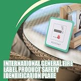 Tinshow 20 Pack DL7 Fire Safety Labels Green 9x9 cm Upholstery view 4