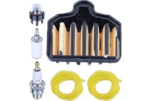 Adefol Air Filter Tune Up Kit for Poulan Pro PP5020AV PR5020 PP4818A Craftsman 358350981 358350980 358350982 50cc Gas Chainsaw, PP5020AV PR5020 Pleated Air Filter Replace 575296301, 605-390