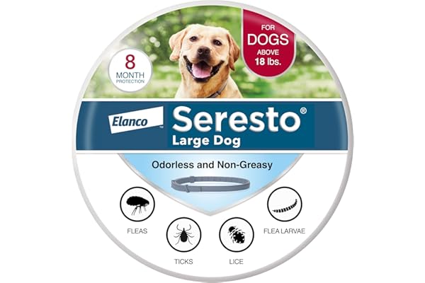 Seresto Flea & Tick Collar For Dogs Over 18 lbs., Treatment & Prevention, Vet-Recommend, 8 Month Protection