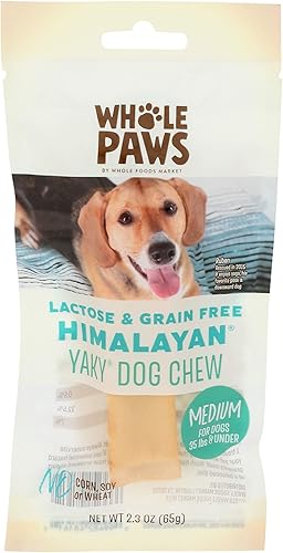 Whole Paws, Himalayan Yaky Dog Chew, Lactose Grain Free, Medium