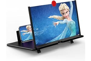 TENLARY 18 Inch Screen Magnifier for Cell Phone – 3D HD Magnifing Screen Enlarger Projector for Movies Videos and Gaming – Foldable Phone Stand Holder with Screen Amplifier–Compatible with All Smartphones