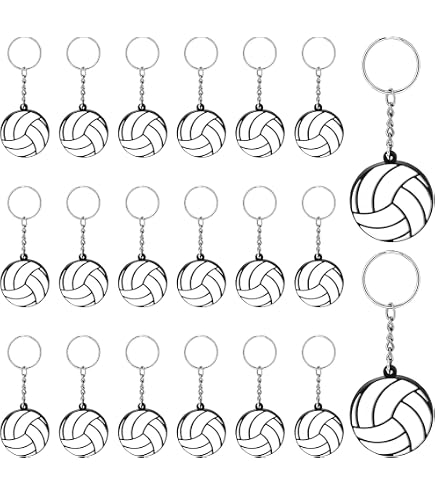 Patelai 16-teiliges Volleyball-Lippenpflege-Set – Schlüsselanhänger Mit Clip Für Lippenstift & Balsam – Praktisch & Stylisch