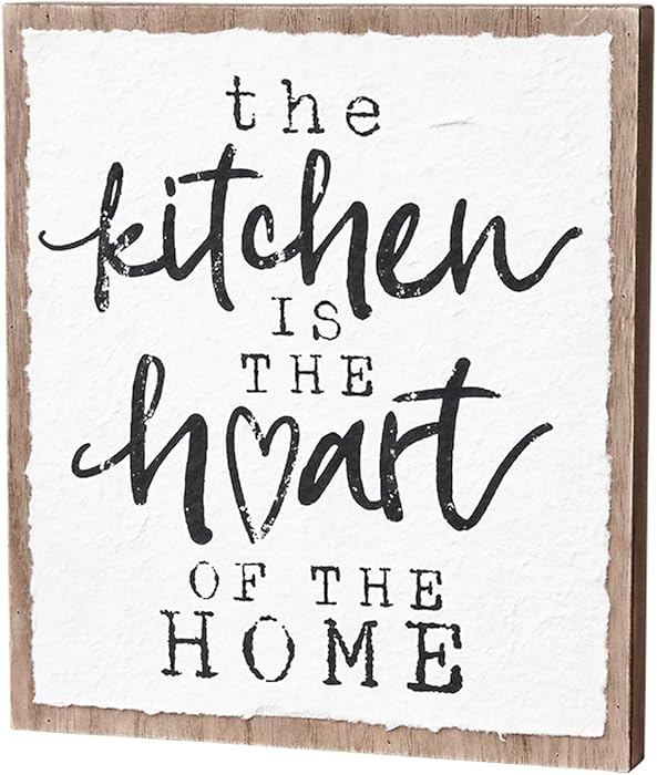 Parisloft The Kitchen is The Heart of The Home Wood Wall Sign, Farmhouse Wood Wall Hanging Decor Home Decor, Unframed Wall Art, 10.5" x 11.75" Parisloft The Kitchen is The Heart of The Home Wood Wall Sign, Farmhouse Wood Wall Hanging Decor Home Decor, Unframed Wall Art, 10.5" x 11.75"
