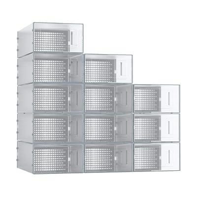 Buy Shoe Storage Organizer for Closet 12 Pack, Secret Space Shoe Boxes ...