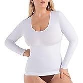 SHAPERMINT Cami Shaper, Womens Long Sleeve T Shirts, Long Sleeve Tops for Women, Compression Shirt Women Long Sleeve Tops