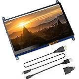 Jun_Electronic para Raspberry Pi 4 Screen, Monitor táctil Capacitivo IPS HDMI de 7 Pulgadas - Pantalla LCD HD de 1024 * 600 (Sistema Raspbian Buster Compatible)