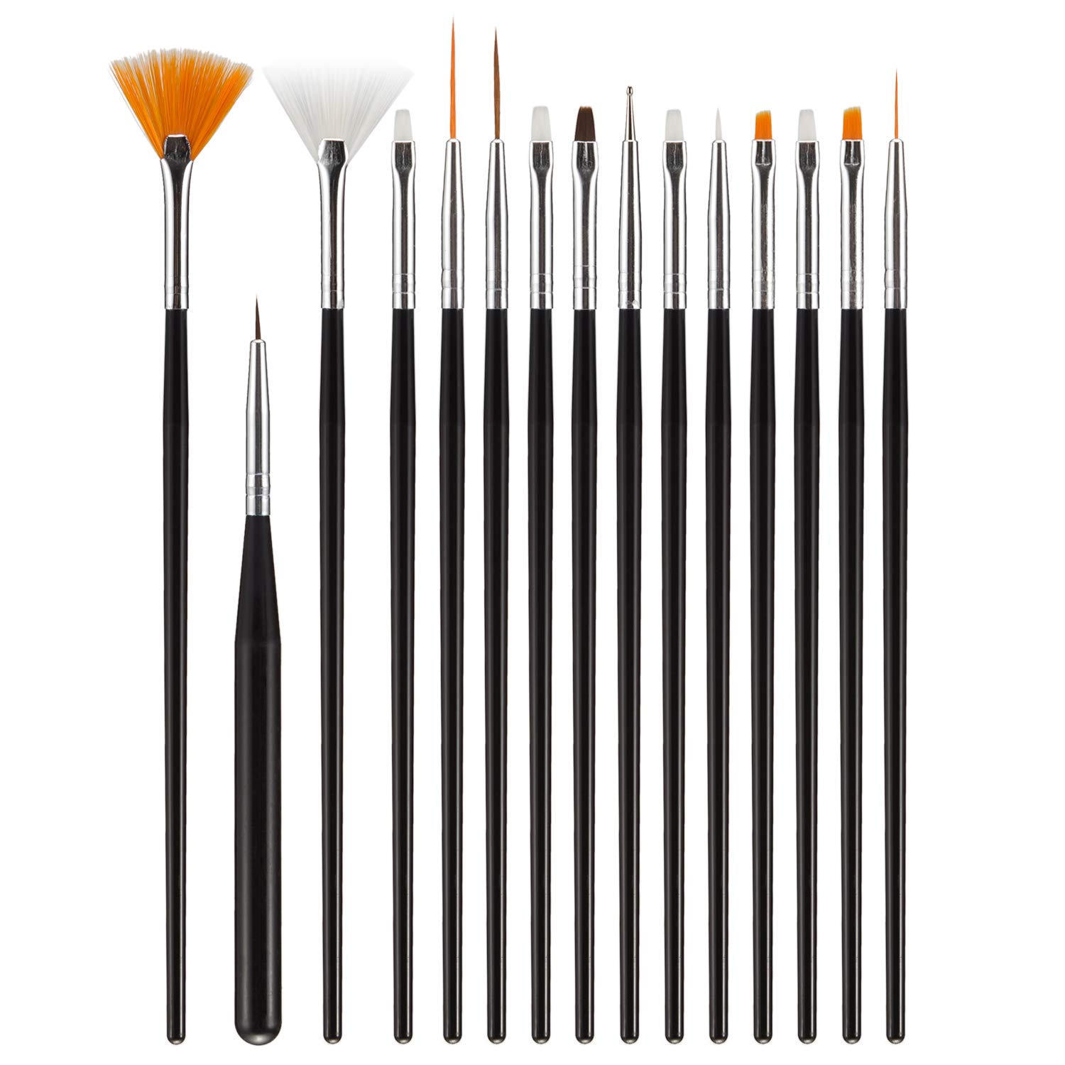 Boobeen 15 Pieces Nail Art Design Painting Drawing Polish Brush Pen Tools : Beauty
