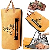 BBQ Blanket for Resting Meat, Reusable Smoker Meat Resting Blanket,Smoker Grilling Brisket Meat Insulated Resting Bag with Wide Mouth for Large Brisket/Turkey(BBQ Blanket 21in)