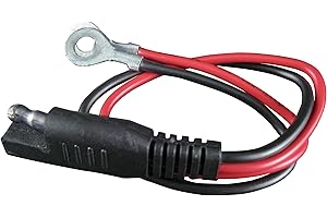 Schumacher Electric 18-Inch Ring Connection Cable, for Car Battery Chargers and Maintainers, Quick Connect, for Motorcycle, Power Sport, and Lawn Tractor Batteries, WM-12