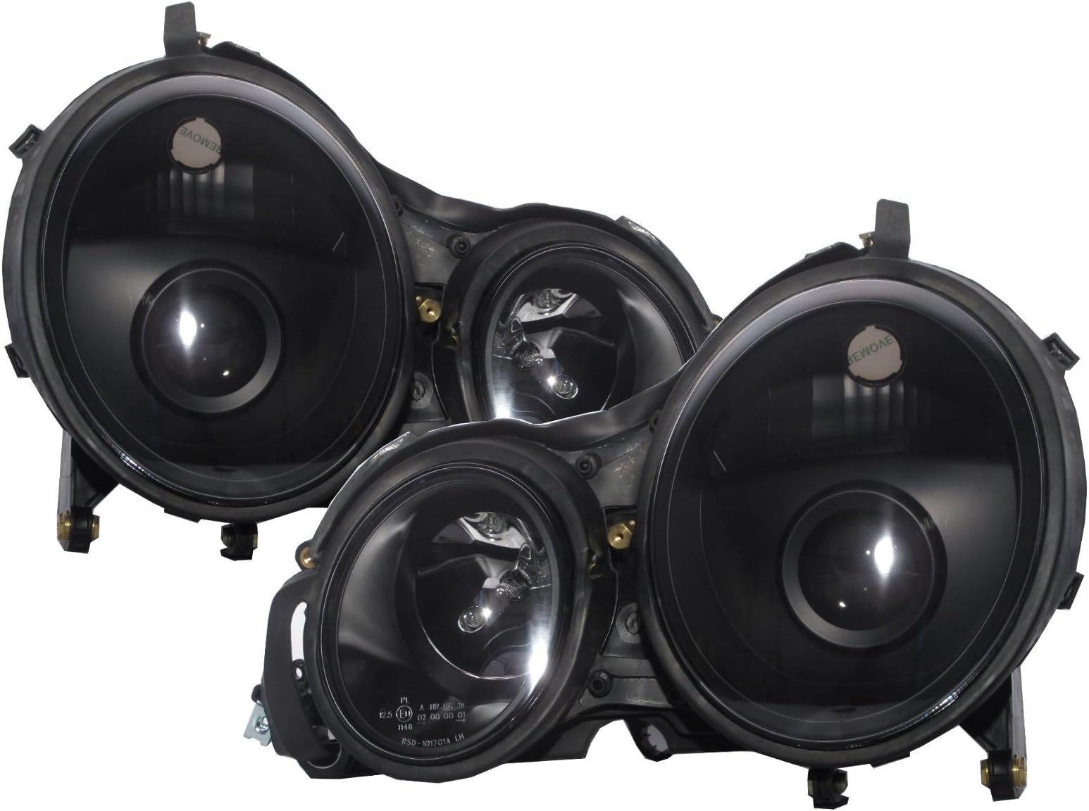 CrazyTheGod W210/T210 2000-2002 FACELIFTED Projector Headlight Headlamp BLACK RHD