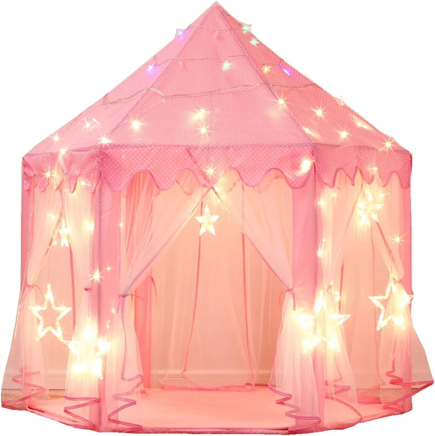 pink princess castle tent