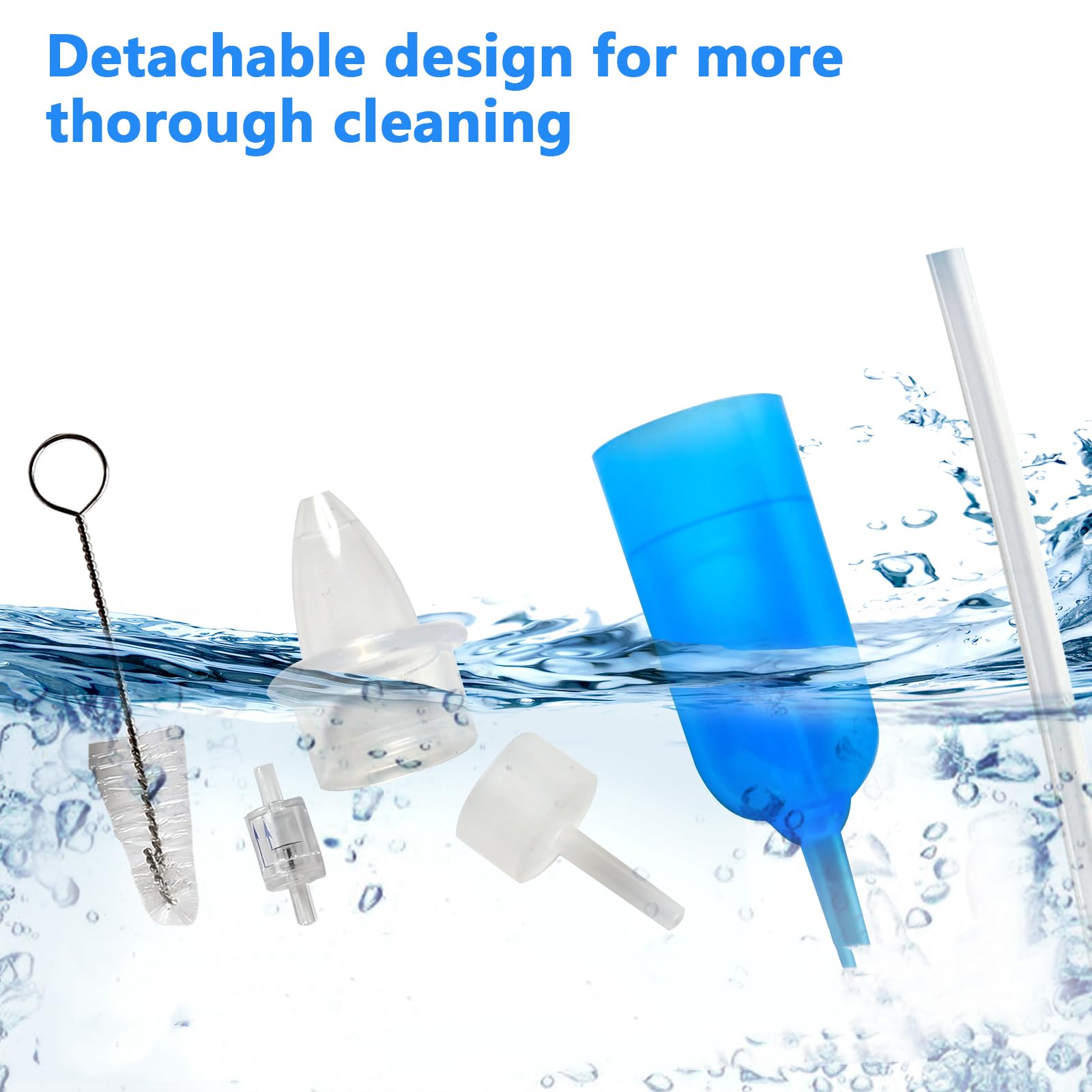 Yiupea Baby Nasal Aspirator & Nasal Cleaner, Soft Silicone and Easy to Use | Reusable | Easy to Carry, for Baby Toddler