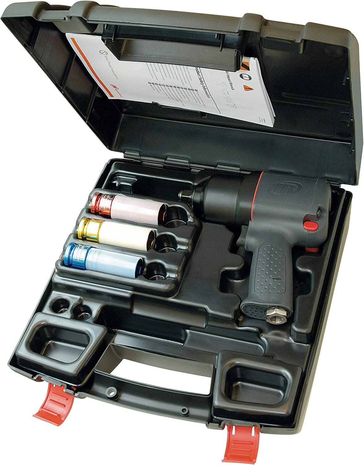 Ingersoll-Rand Air Impact Wrench 2130XP, Pneumatic Impact Tool, 1/2 Inch Set of 3 Sockets SK4ML3L