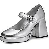 CELLENZ Women Mary Jane Shoes: Comfortable Closed Toe Chunky Heels, 2026 Trendy Dress Shoes Prom Formal Graduation Platform Pumps Size 6-11